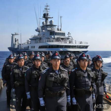 中国海警在黄岩岛领海及周边展开严格执法巡查