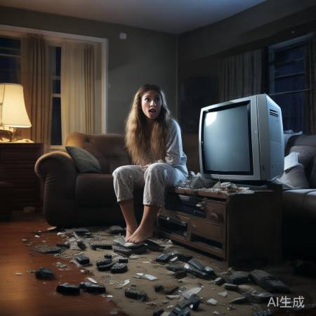 女孩起夜误坐电视柜，竟成马桶坐塌！惊险一幕！