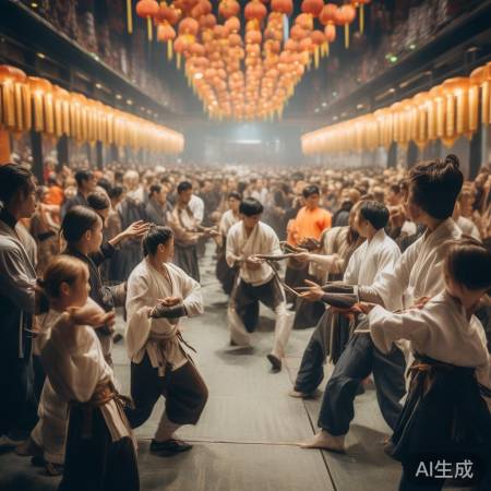 大一新生军训创意无限，开武林大会燃情校园
